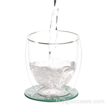पानी के लिए डबल वॉल बोरोसिलिकेट ग्लास मग